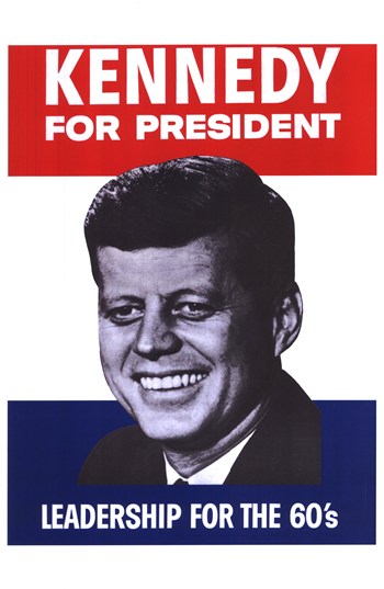 Kennedy For President Movie Poster Print showcasing iconic political campaign imagery.