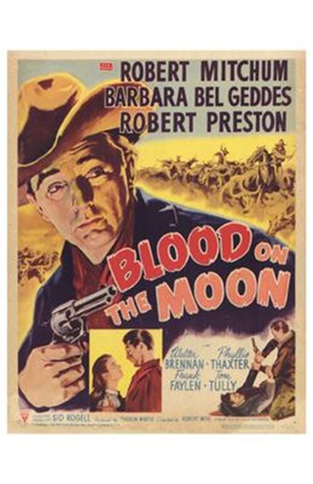 Blood on the Moon Movie Poster Print showcasing classic film noir style.
