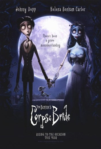 Tim Burton's Corpse Bride Movie Poster Print featuring iconic characters.