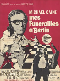 Funeral in Berlin Movie Poster showcasing classic cinema artwork.