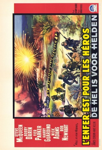 Hell Is for Heroes Movie Poster Print showcasing wartime drama.