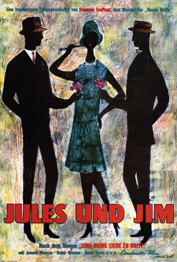 Jules and Jim Movie Poster Print showcasing classic cinema art