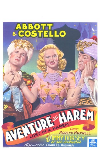 Abbott and Costello Lost in a Harem Movie Poster from 1944