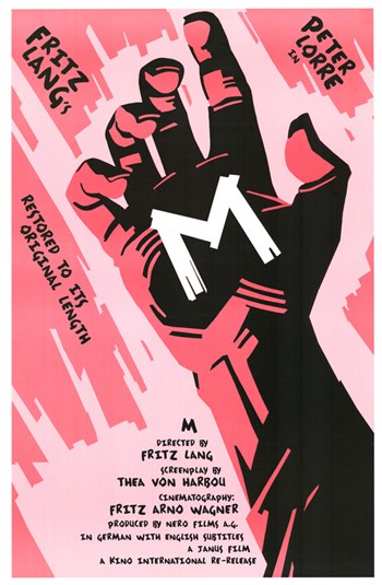 M Movie Poster Print showcasing cinematic art