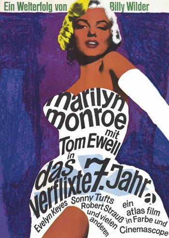 The Seven Year Itch Movie Poster Print showcasing iconic classic cinema imagery.