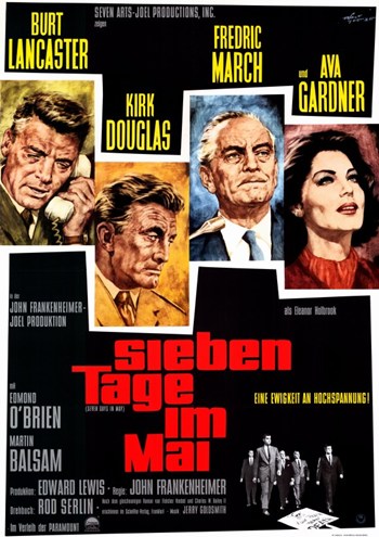 Seven Days in May Movie Poster Print showcasing political intrigue and suspense.
