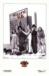The Wizard of Oz Movie Poster Print featuring Dorothy and her friends.