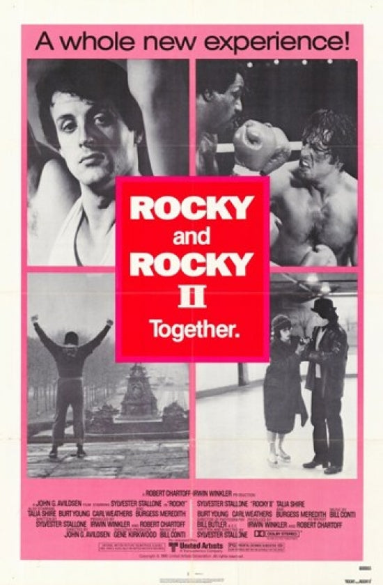 Rocky 2 Movie Poster Print showcasing iconic film moments.