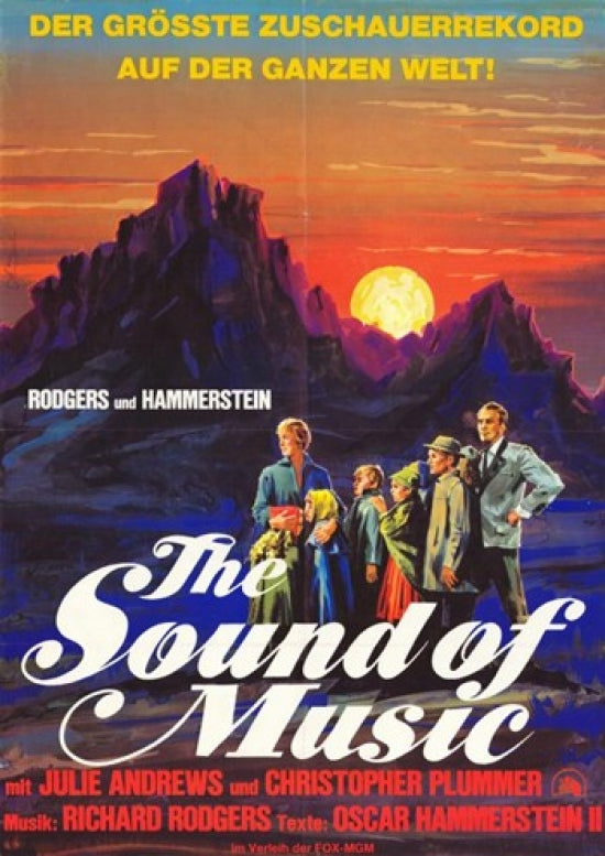 The Sound of Music Movie Poster Print featuring vibrant imagery from the classic film.