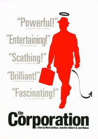 The Corporation movie poster print showcasing thought-provoking design.