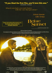 Before Sunset Movie Poster Print showcasing romantic film imagery.