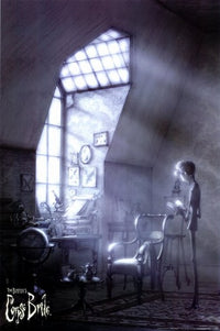 Tim Burton's Corpse Bride Movie Poster Print featuring gothic characters