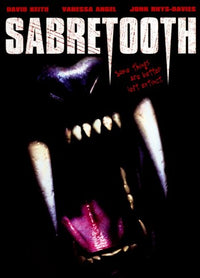 Sabretooth Movie Poster Print showcasing a fierce sabretooth tiger design.