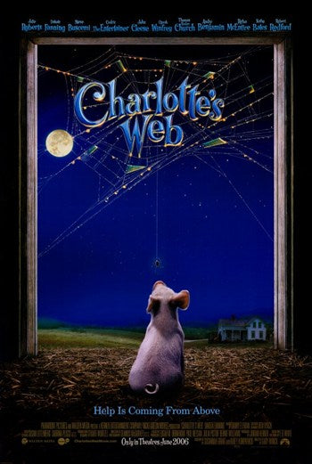 Charlotte's Web Movie Poster featuring vibrant imagery and characters.