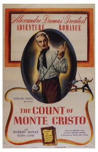 The Count of Monte Cristo movie poster print showcasing vibrant imagery and classic design.