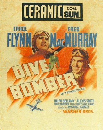 Dive Bomber Movie Poster Print showcasing thrilling aviation scenes.