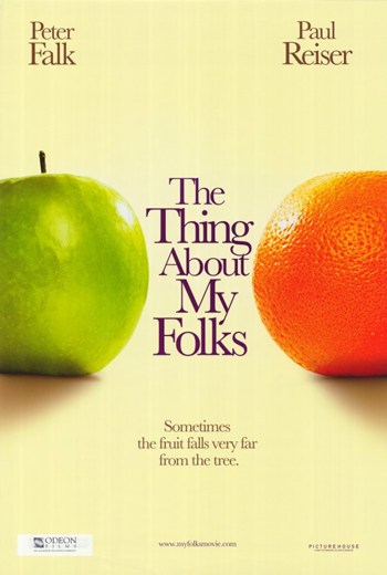 The Thing About My Folks Movie Poster featuring vibrant colors and design.