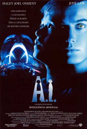 A.I. Artificial Intelligence Movie Poster featuring futuristic themes.