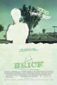 Brick Movie Poster Print showcasing a unique noir design.