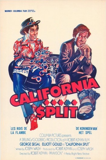 California Split Movie Poster Print featuring vibrant artwork.