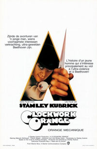 A Clockwork Orange Movie Poster Print featuring a dystopian theme.