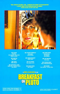 Breakfast on Pluto movie poster print featuring whimsical design.
