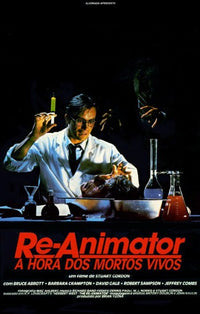 Re-Animator Movie Poster Print, vibrant horror-themed artwork