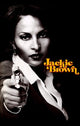 Jackie Brown movie poster print showcasing vibrant colors and iconic design.