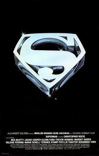 Superman The Movie Poster Print showcasing the iconic superhero.