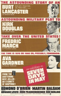 Seven Days in May Movie Poster Print featuring classic film design.