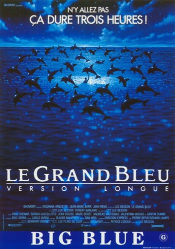 The Big Blue Movie Poster Print featuring stunning underwater visuals.