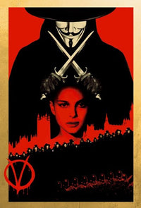 V for Vendetta Movie Poster Print featuring iconic visuals of freedom and resistance.