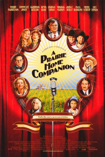 A Prairie Home Companion movie poster print featuring nostalgic artwork.