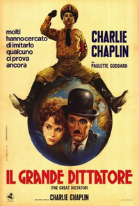 The Great Dictator Movie Poster Print featuring Charlie Chaplin.