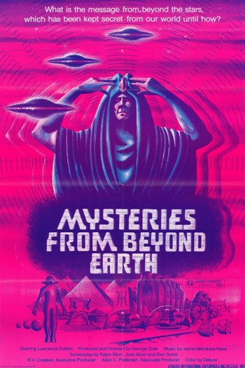 Mysteries from Beyond Earth movie poster print showcasing cosmic themes.
