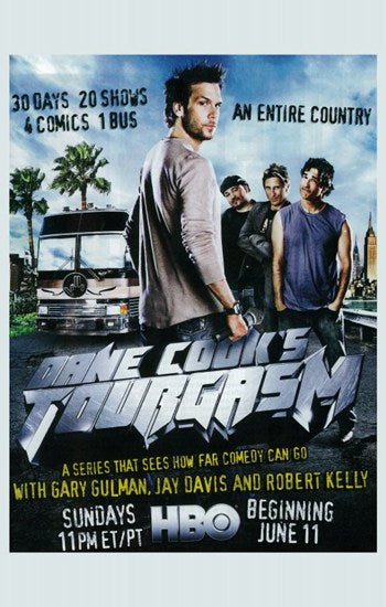 Dane Cook's Tourgasm Movie Poster Print showcasing vibrant comedy art.