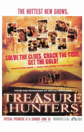 Treasure Hunters Movie Poster Print featuring vibrant adventure theme.