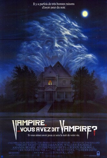 Fright Night Movie Poster Print featuring classic horror art.