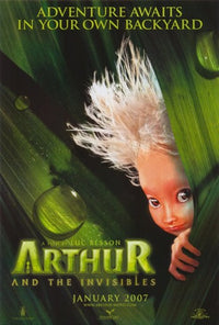 Arthur and the Invisibles Movie Poster Print featuring colorful animated characters.