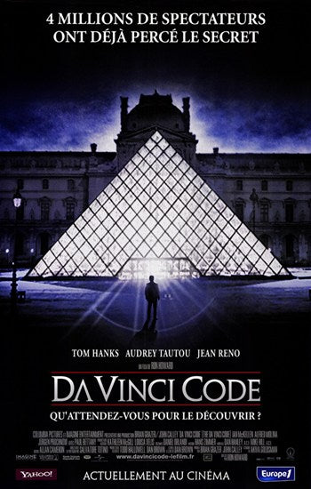 The Da Vinci Code Movie Poster Print showcasing cinematic intrigue.