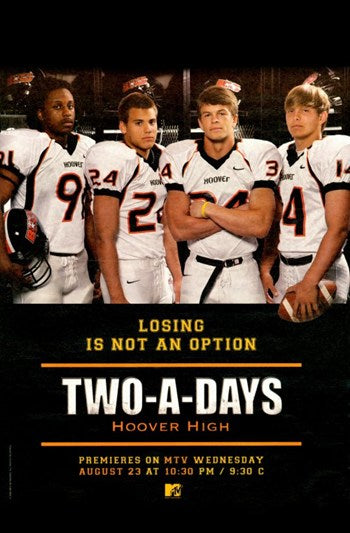Two-A-Days Movie Poster Print showcasing high school football excitement.
