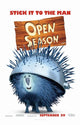 Open Season Movie Poster featuring vibrant characters and scenes from the animated film.
