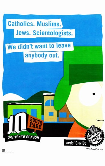 South Park - Style D Movie Poster featuring vibrant colors and iconic characters.