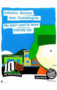 South Park - Style D Movie Poster featuring vibrant colors and iconic characters.