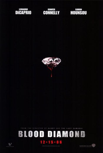Blood Diamond Movie Poster Print showcasing intense cinematic themes.