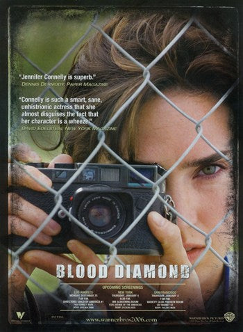 Blood Diamond Movie Poster Print showcasing themes of adventure and redemption.