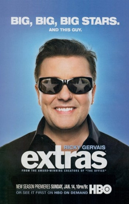 Extras Movie Poster Print showcasing comedic moments from the series.