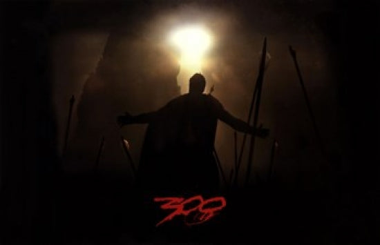 300 Movie Poster Print showcasing Spartan warriors in battle.