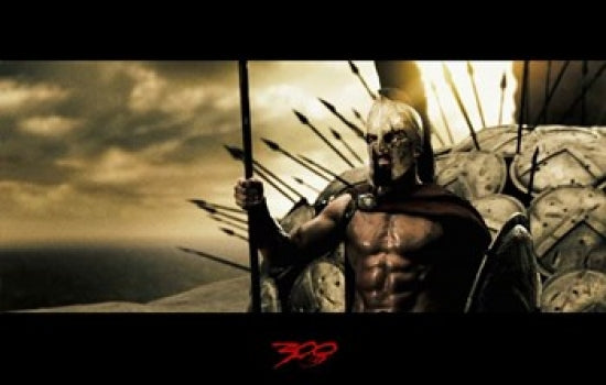 300 Movie Poster Print showcasing epic battle scene