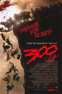 300 Movie Poster Print showcasing epic battle scene